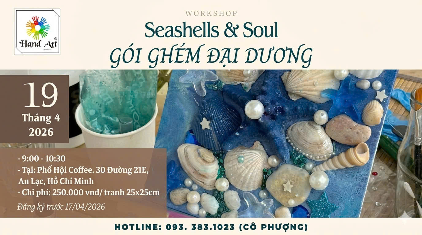 [WORKSHOP] SEASHELLS & SOUL – CAPTURING THE OCEAN IN YOUR ART 🐚✨