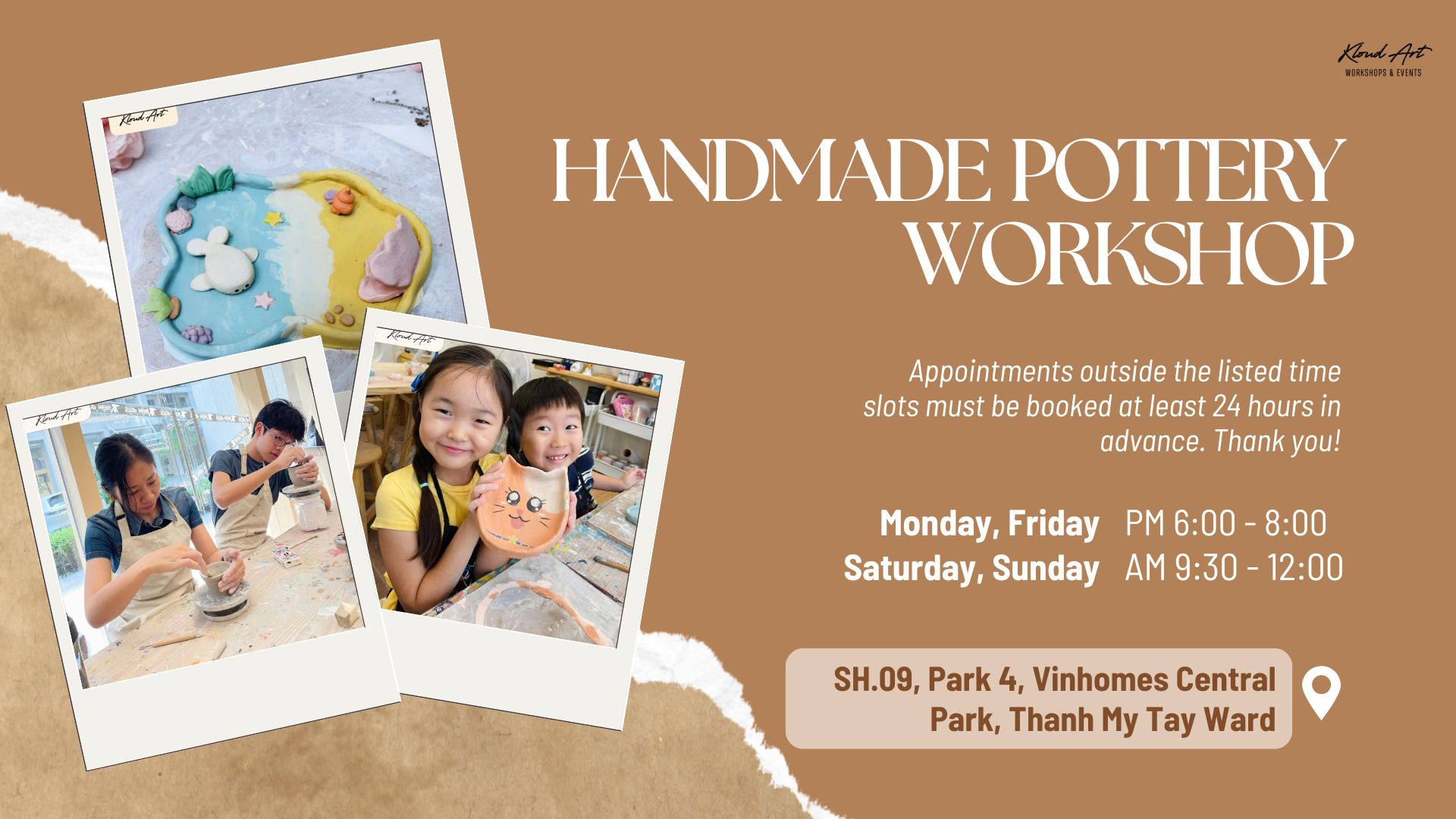 [Kloud Art - Vinhomes Central Park] POTTERY WORKSHOP