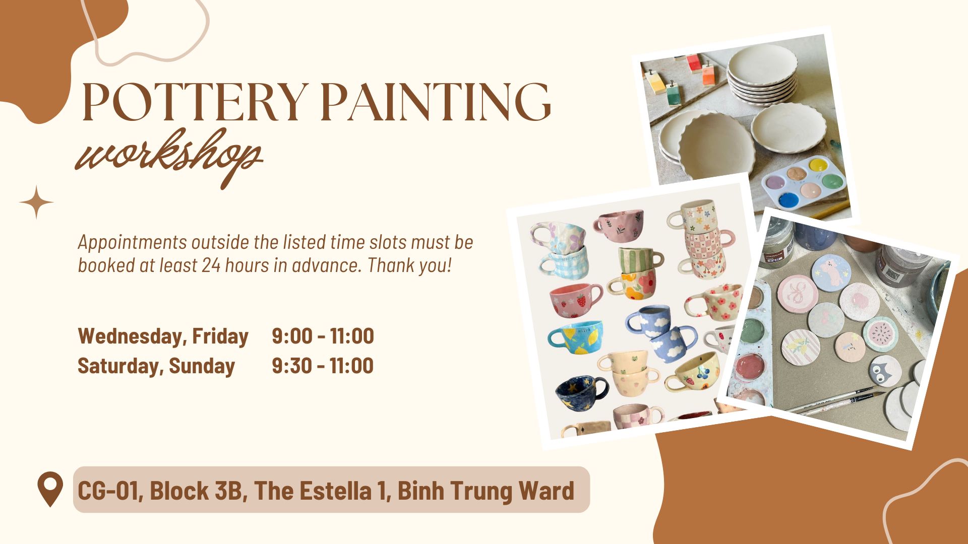 [Kloud Art - The Estella]  POTTERY PAINTING WORKSHOP