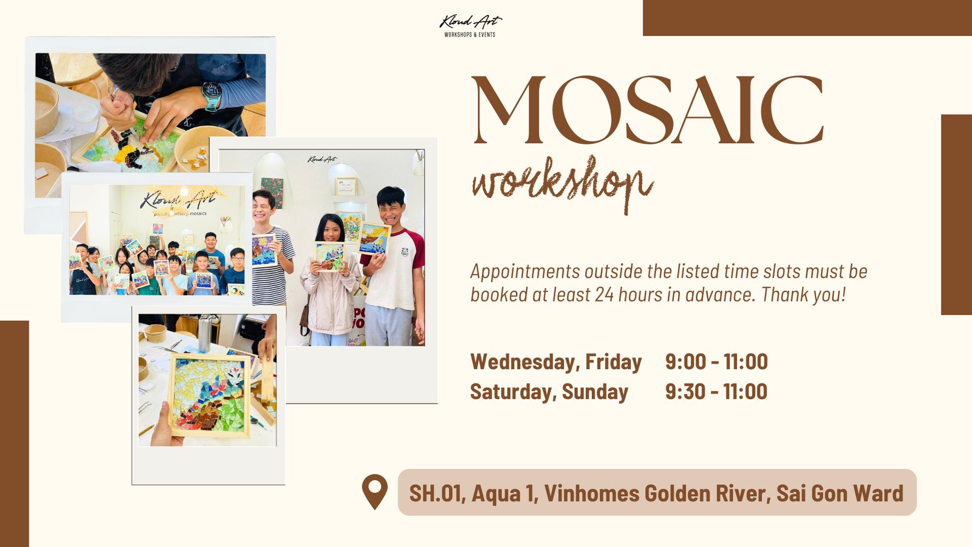 [Kloud art - Vinhomes Golden River] MOSAIC WORKSHOP