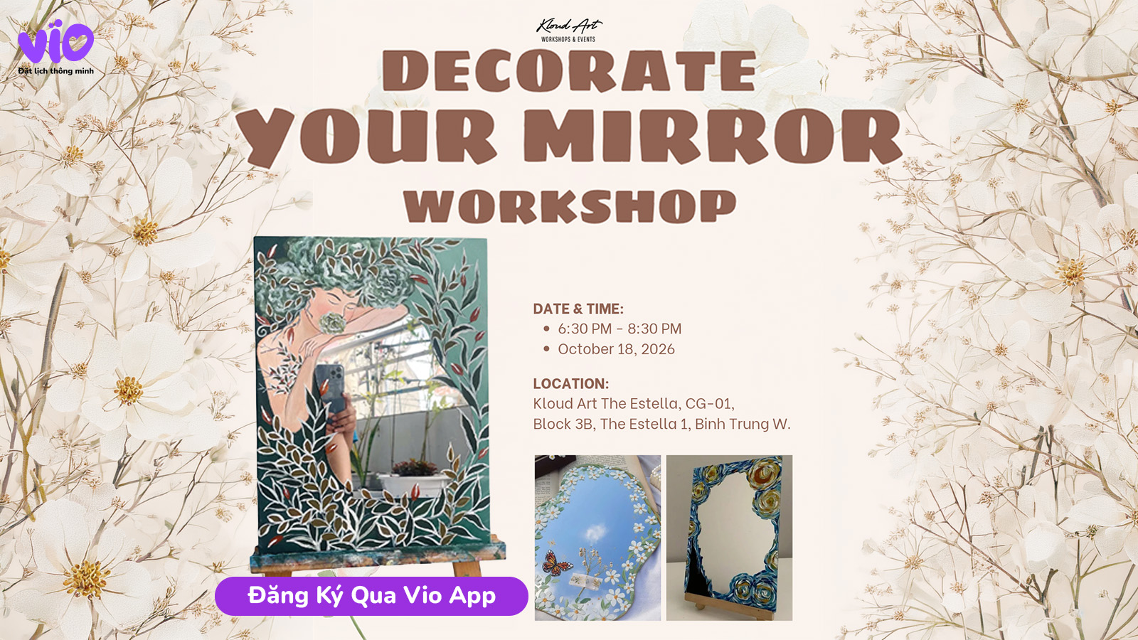 [Kloud Art - The Estella] MIRROR DECORATION WORKSHOP