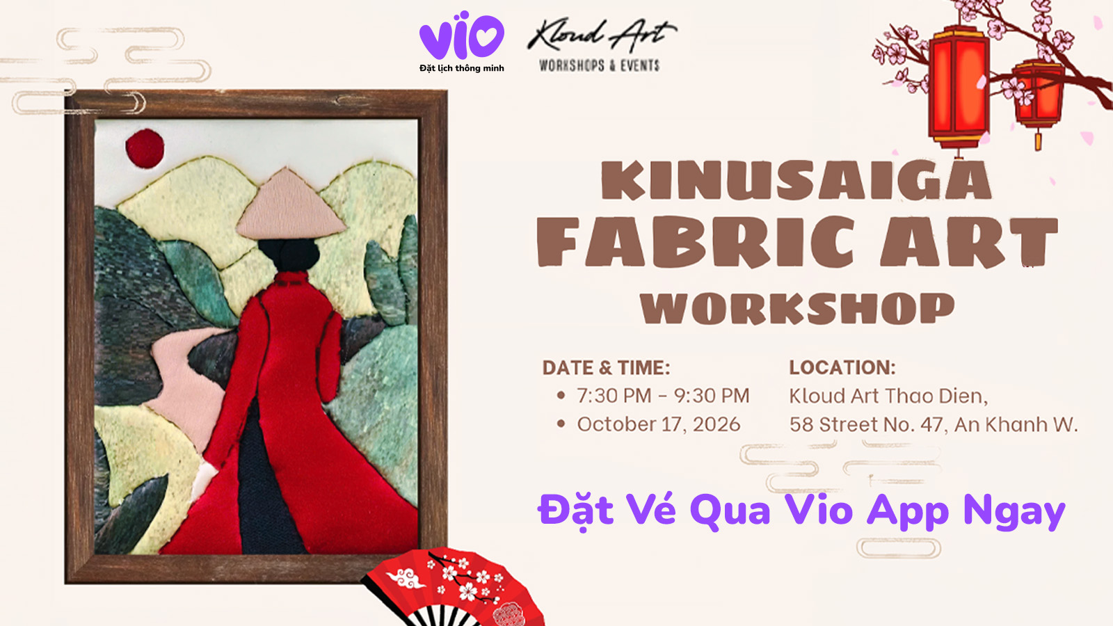 [Kloud Art - The Estella] KINUSAIGA FABRIC ART WORKSHOP