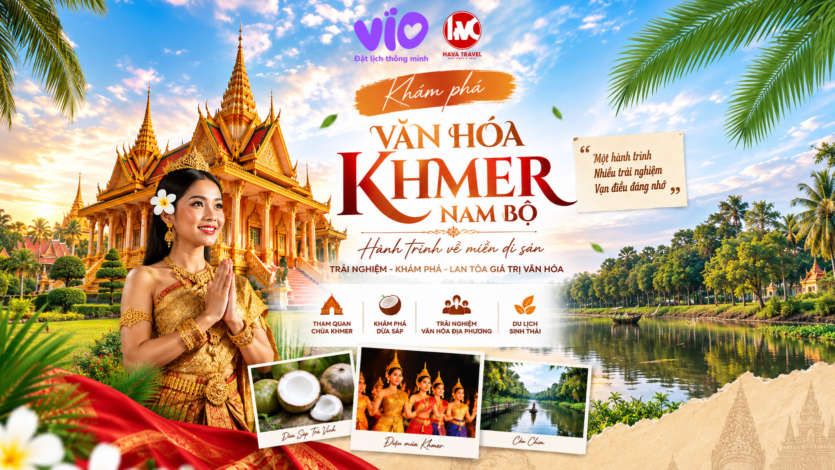 Tour Trà Vinh 1 Ngày: Khám phá văn Hóa Khmer Nam Bộ & Huyền tích dừa sáp
