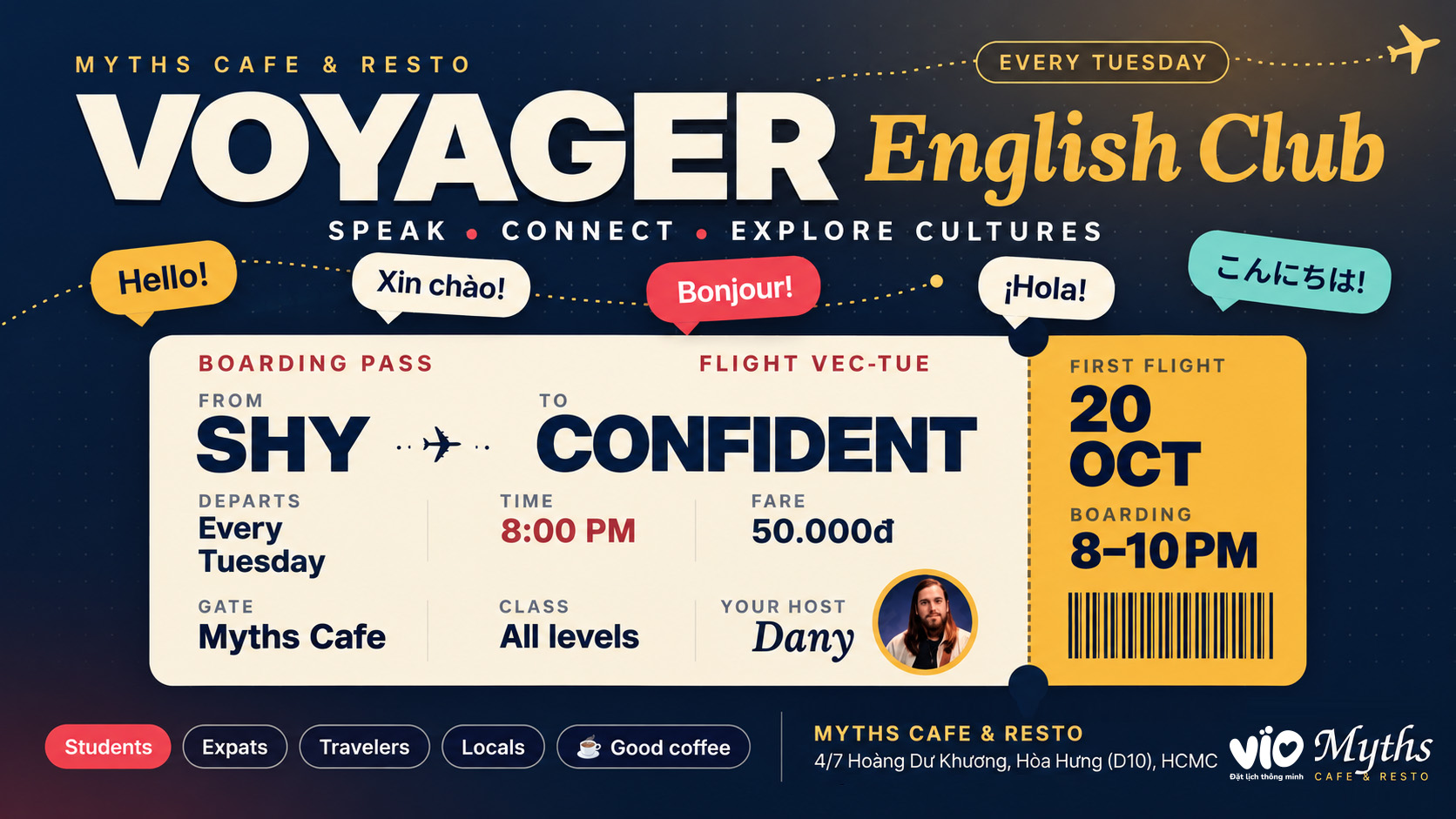 VOYAGER ENGLISH CLUB: PRACTICE ENGLISH & MEET NEW FRIENDS